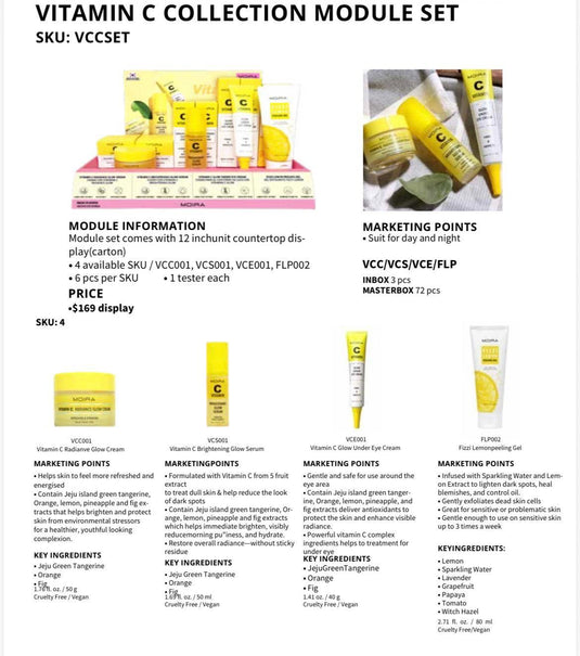 Skincare-Moira Vitamin C Collection Module Set #VCCSET (24pc display + Tester)