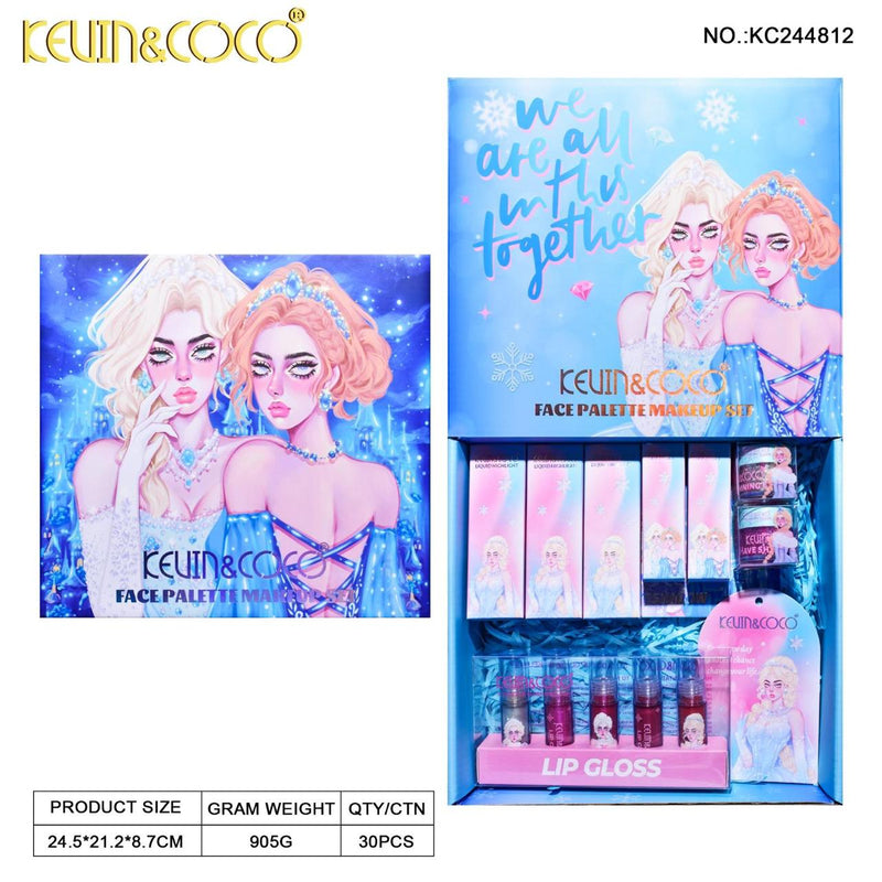 Load image into Gallery viewer, Novelties-Kevin&amp;Coco Christmas PR Makeup Set KC244812 ($10 each, 3pc bundle)
