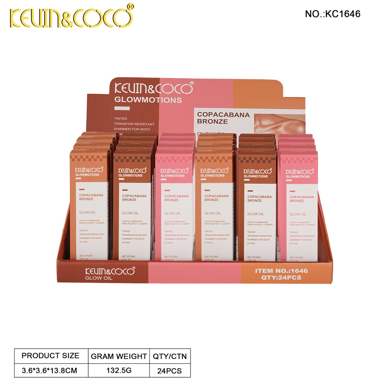 Load image into Gallery viewer, Skincare-Kevin&amp;Coco Glowmotions Copacabana Bronze Body Oil KC1646 ($2.75 each, 24pc display)
