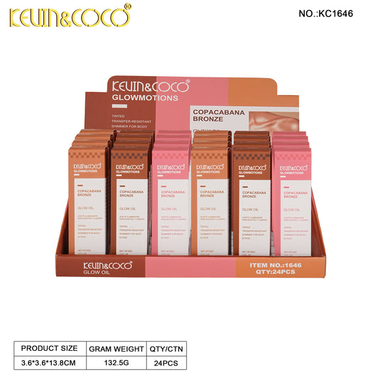 Skincare-Kevin&Coco Glowmotions Copacabana Bronze Body Oil KC1646 ($2.75 each, 24pc display)
