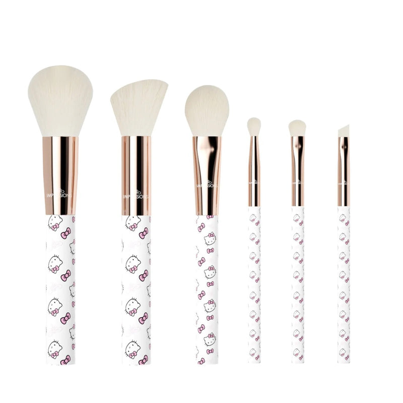 Load image into Gallery viewer, Brushes- Impressions Hello Kitty Super Cute Signature 6pc Brush Set HK6BS03-WHT (3pc bundle, $13 each)
