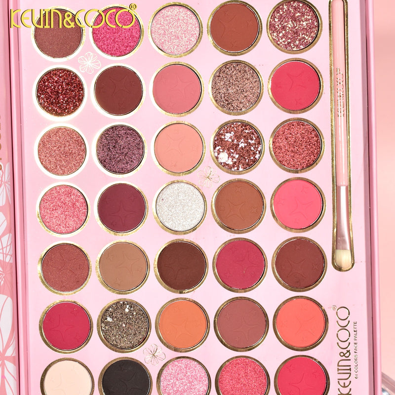 Load image into Gallery viewer, Eyes-Kevin&amp;Coco Floral 61 Colors Eyeshadow Palette KC9004 ($6 each, 4pc bundle)
