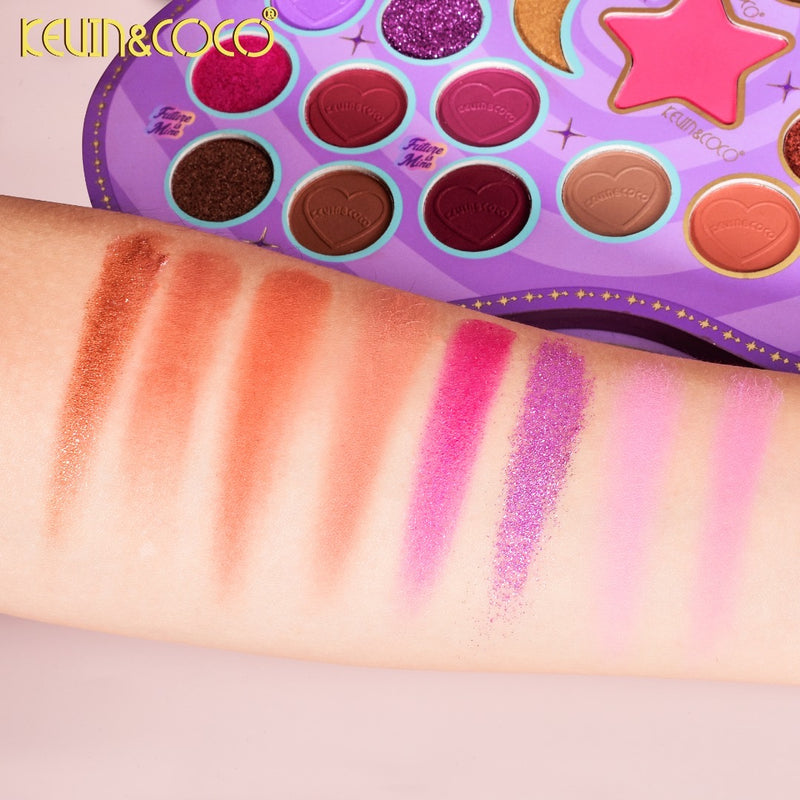 Load image into Gallery viewer, Eyes- Kevin&amp;Coco BeYouTiful 30 colors Eyeshadow Palette PURPLE KC234096 (4pc bundle, $4.50 each)
