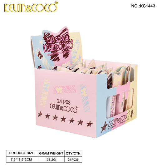 Lips-Kevin&Coco Bow Lip Scrub KC1443 ($1 each, 24pc display)