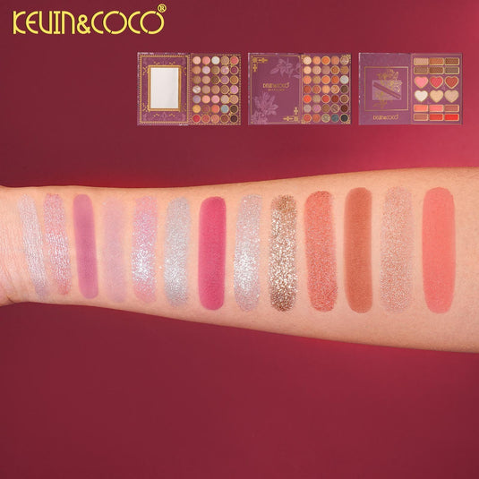 Eyes-Kevin&Coco Pink Flowers Eyeshadow Palette KC1491 ($9.75 each, 6pc Display)