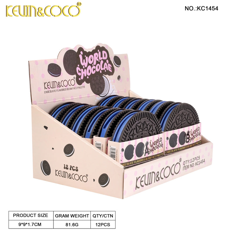 Load image into Gallery viewer, Eyes-Kevin&amp;Coco Black Cookie Eyeshadow Palette KC1454 ($2 each, 12pc Display)

