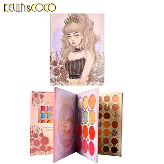 Eyes-Kevin&Coco 82-Colors Face Palette KC221386 ($6.25 each, 6pc bundle)