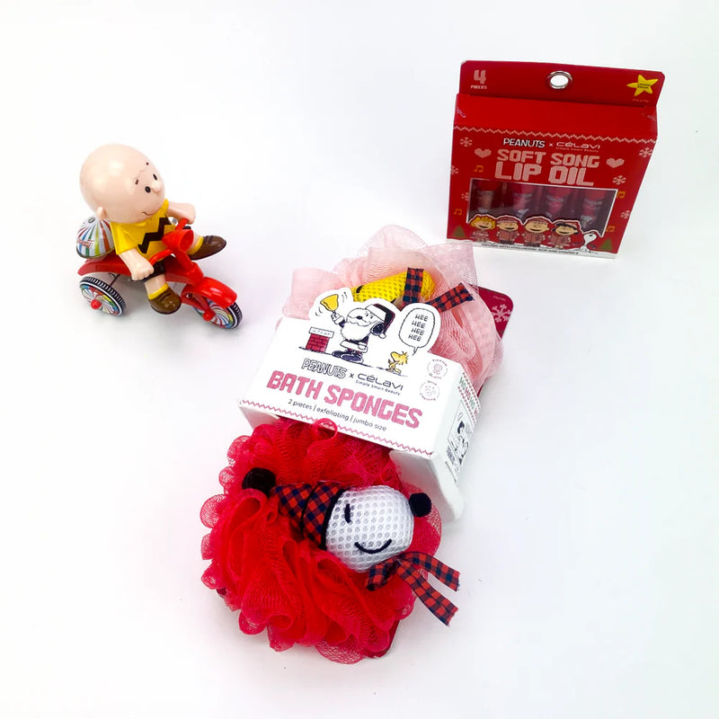 Load image into Gallery viewer, Skincare-Celavi x Peanuts Holiday 2pc Bath Sponge P46278H ($3 each, 4pc bundle)
