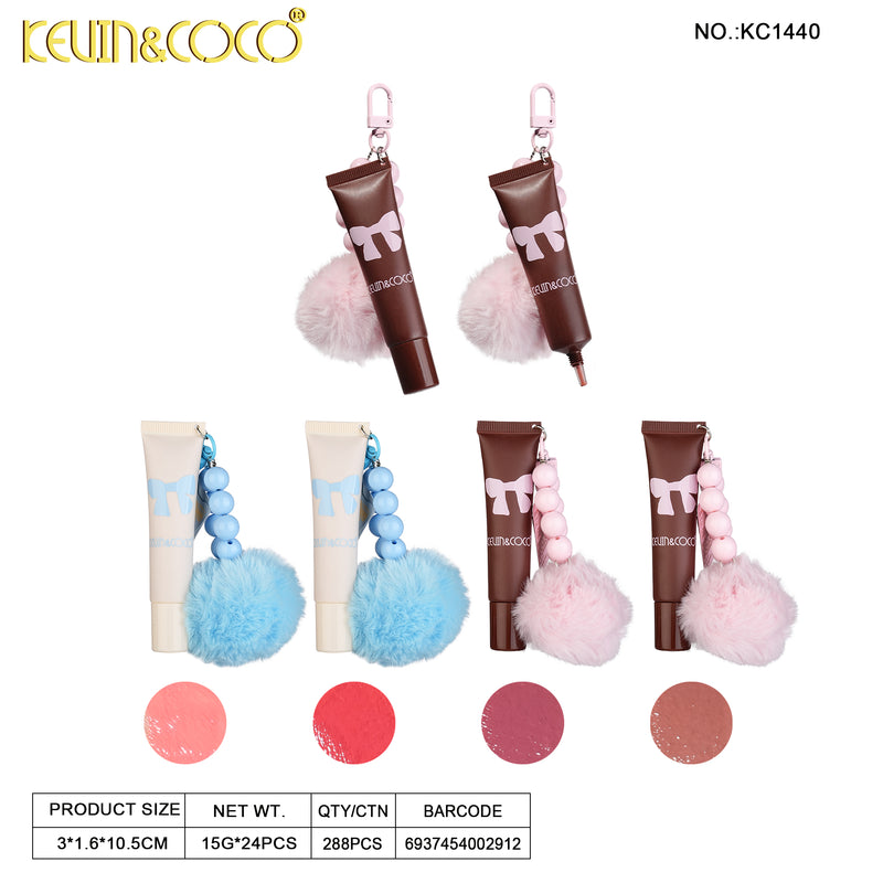 Load image into Gallery viewer, Face-Kevin&amp;Coco Bow Liquid Blush With Keychain KC1440 ($1.50 each, 24pc Display)
