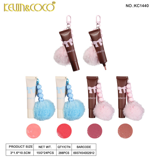 Face-Kevin&Coco Bow Liquid Blush With Keychain KC1440 ($1.50 each, 24pc Display)