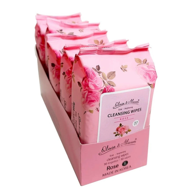 Load image into Gallery viewer, Skincare-She Makeup Rose Cleansing Wipes MIT003 ($1.08 each, 6pc Bundle)
