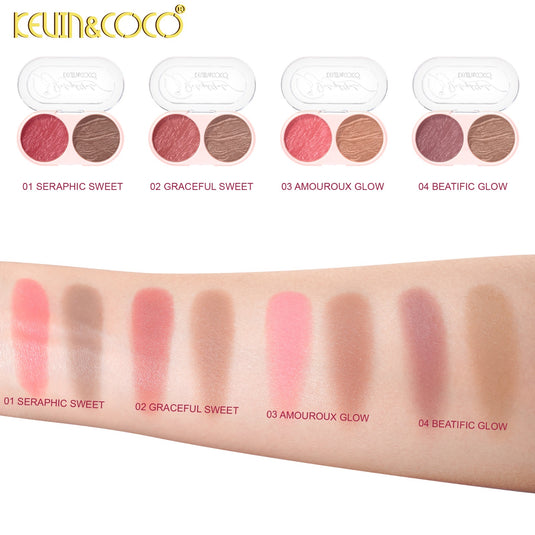 Face-Kevin&Coco Delightful Blush + Contour Palette KC1513 ($2.25 each, 12pc display)