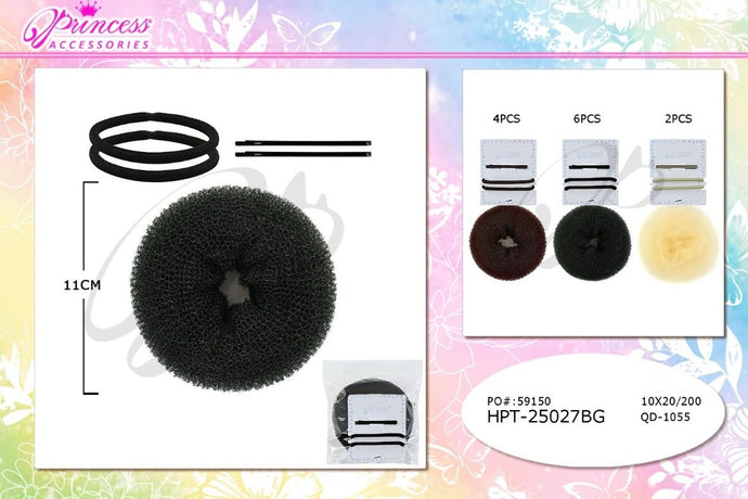 Hair Bun set HPT-25027BG (12pc pack)