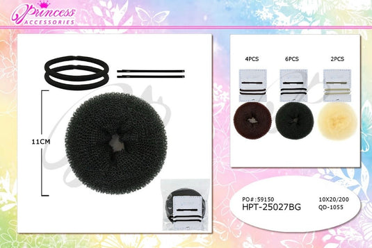 Hair Bun set HPT-25027BG (12pc pack)