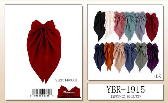 Hair-All Colors Hair Ribbon YBR-1915 (12pc pack)