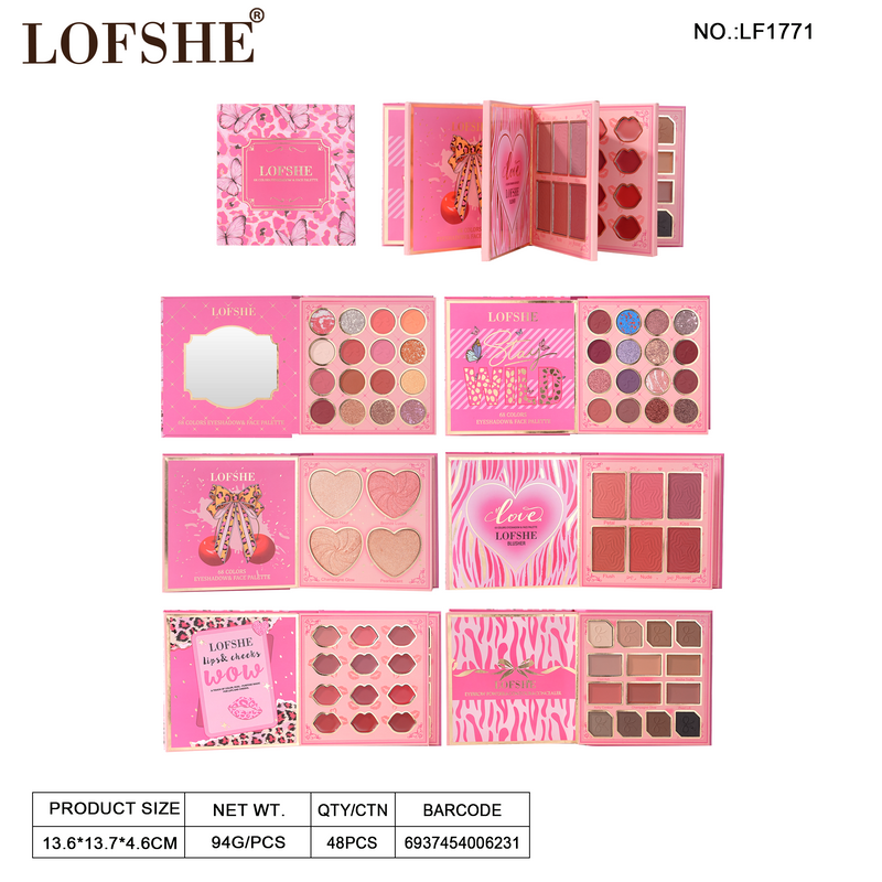 Load image into Gallery viewer, Face-Kevin&amp;Coco LOFSHE Butterfly All-In-One Eyeshadow Palette KC1908 ($7 each, 4pc bundle)
