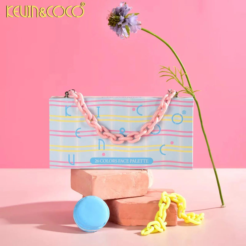 Load image into Gallery viewer, Eyes-Kevin&amp;Coco Blue 26 Color with Chain Face Palette KC1147 (6pc display)
