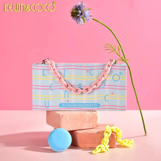 Eyes-Kevin&Coco Blue 26 Color with Chain Face Palette KC1147 (6pc display)