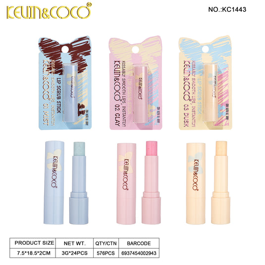 Lips-Kevin&Coco Bow Lip Scrub KC1443 ($1 each, 24pc display)