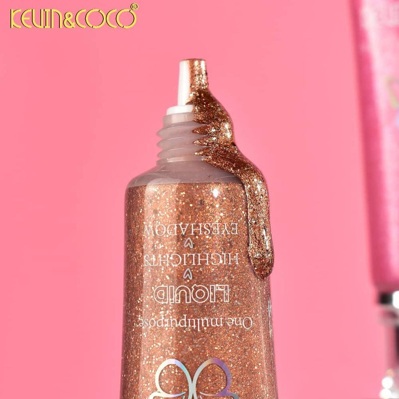 Load image into Gallery viewer, Face-Kevin&amp;Coco Liquid Glitter Eyeshadow and Highlighter KC248742 ($0.98 each, 24pcs display)
