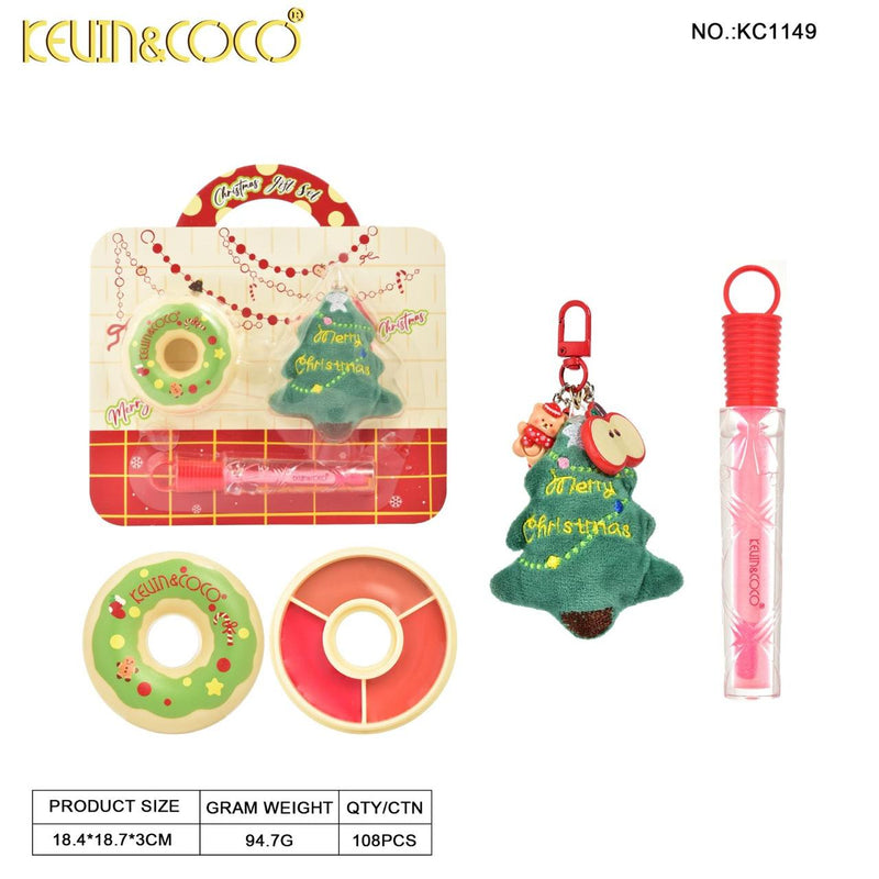 Load image into Gallery viewer, Lips-Kevin&amp;Coco Christmas Lip Balm &amp; Lip Oil Gift Set KC1149 ($2.75 each, 6pc display)
