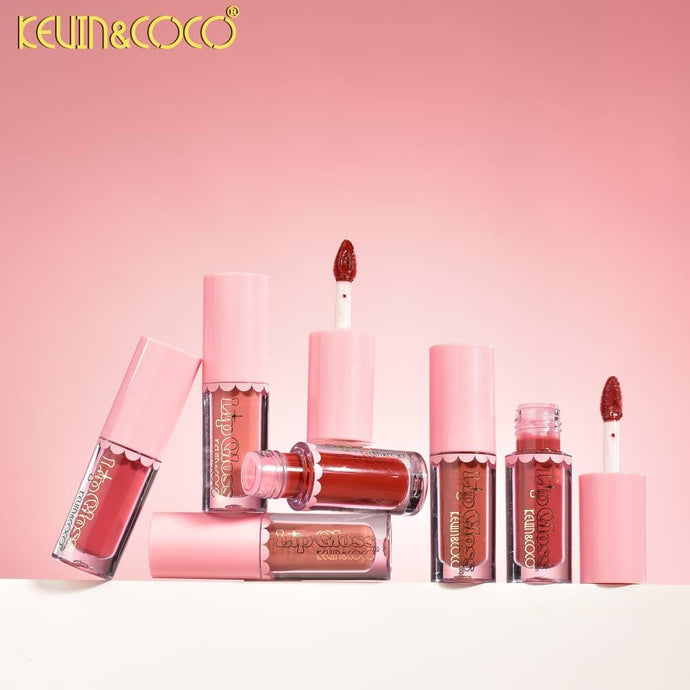 Lips-Kevin&Coco 6 Colors Bow Lip Gloss KC247585 ($3 each, 6pc display)