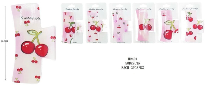 Hair-Cherry Jaw Hair Clip H2401 (12pcs pack)