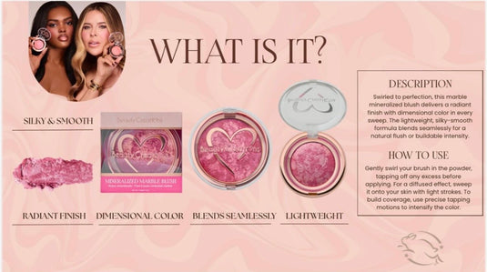 ***PRE-ORDER*** Face-Beauty Creations Mineralized Marble Blush Display MMB-PT ($3.75 each, 48pc display + 8 Free Testers)