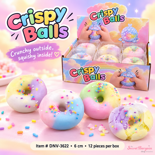 Accessories-Crunchy Squishy Donuts DNV-3622 ($2 each, 12pc box)