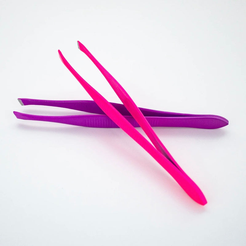 Load image into Gallery viewer, Eyebrow-Adoro Slant Tip Tweezer Assorted Colors No.1095/01 (60pc Jar)
