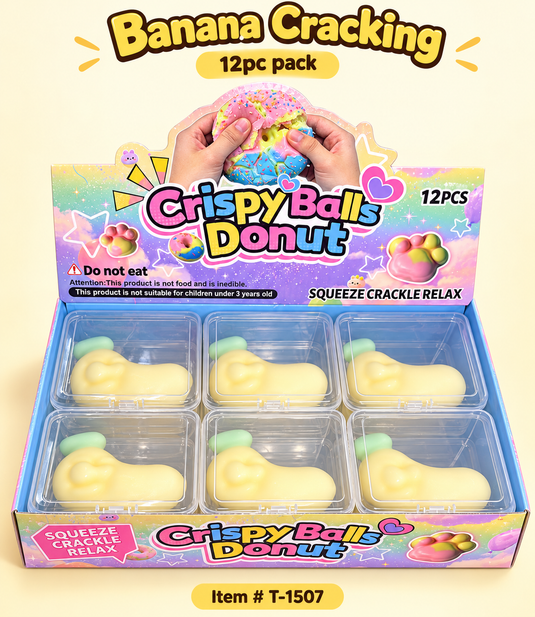 Accessories-Banana Cracking Squishy T-1507 (12pc pack)