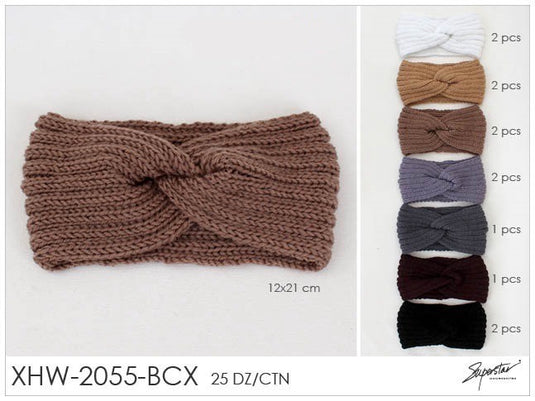 Hair- Head Wrap XHW-2055-BCX (12pc pack)