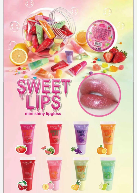 Lips-Simply Bella Mini Shiny Lip Glosses Jar S135 ($0.37 each, 40pc jar)