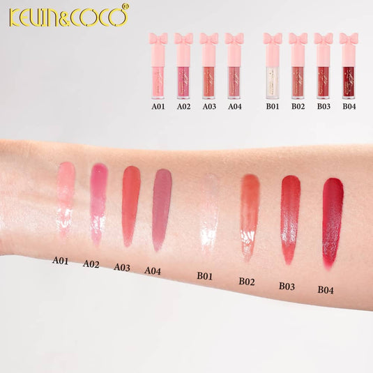 Lips-Kevin&Coco Ribbon 4 Colors Lip Gloss Set KC1586 ($3 each, 6pc display)