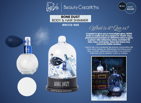 Face- Beauty Creations Corpse Bride Bone Dust Body & Hair Shimmer BCCB-BSB (3pc bundle, $11 each)