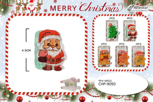 Hair-Christmas Character Hair Claw Clips CHP-9050 (12pc pack)