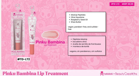 Lips-Beauty Creations x Tokidoki Pinku Bambina Lip Treatment