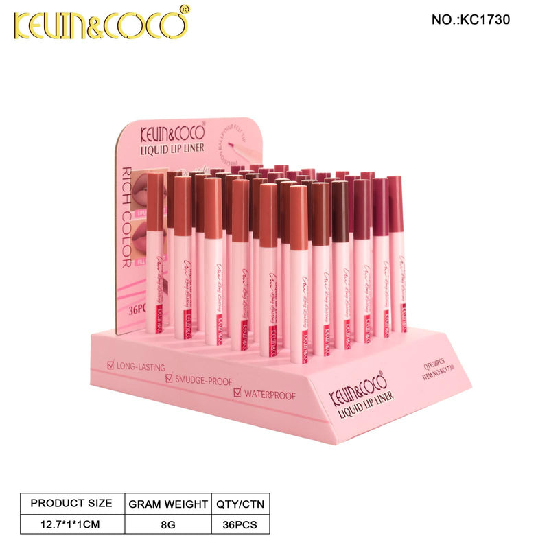 Load image into Gallery viewer, Lips-Kevin&amp;Coco Liquid Lip Liner KC1730 ($1 each, 36pc Display)
