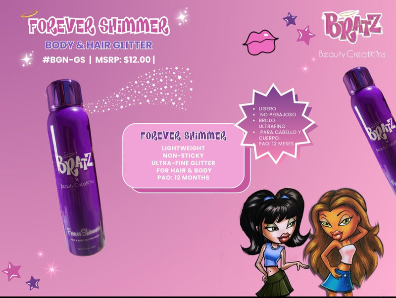 Load image into Gallery viewer, Body- Beauty Creations BRATZ Forever Shimmer Body &amp; Hair Glitter BGN-GS (4pc bundle, $7 each)
