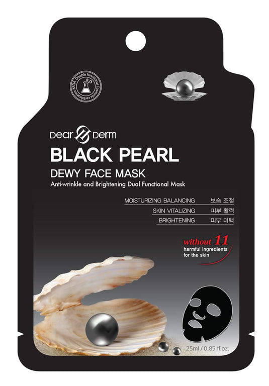 Skincare-Dear&Derm Black Pearl Face Mask DDM-BPE (10pcs pack)