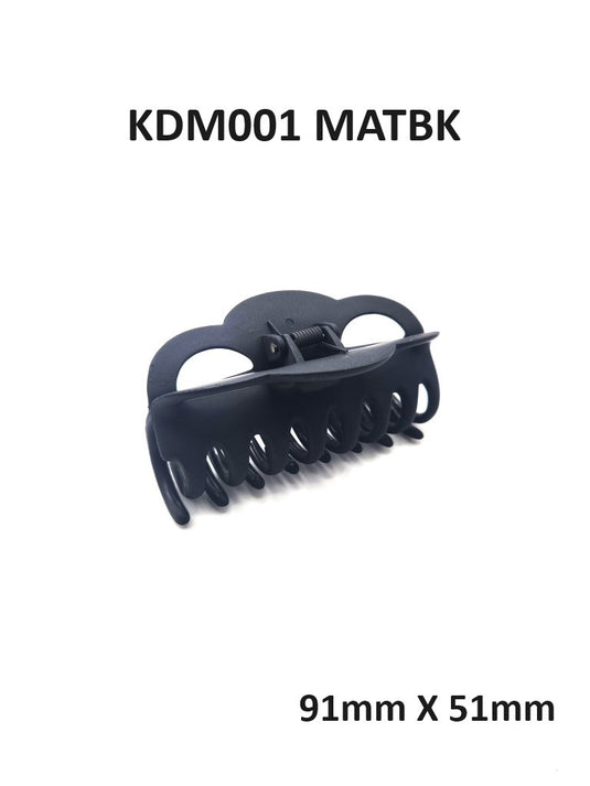 Hair- Black Hair Clip KDM001MATBK (12pc pack)