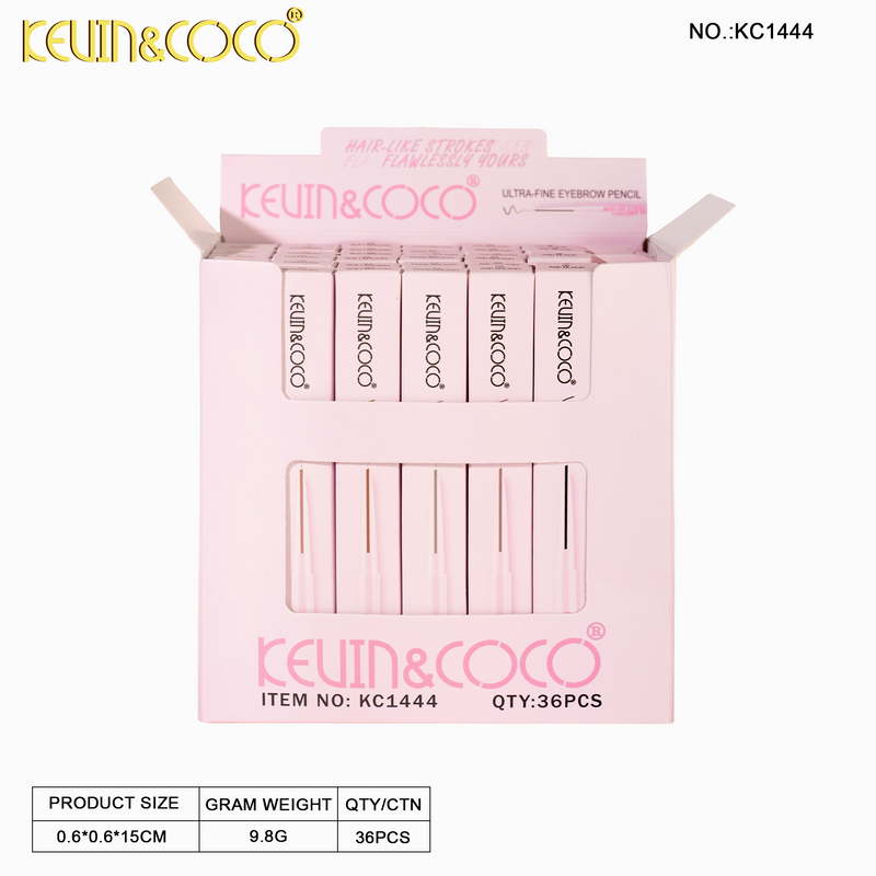 Load image into Gallery viewer, Eyebrows-Kevin&amp;Coco Hair-Like Strokes Ultra Fine Eyebrow Pencil KC1444 ($1 each, 36pc Display)
