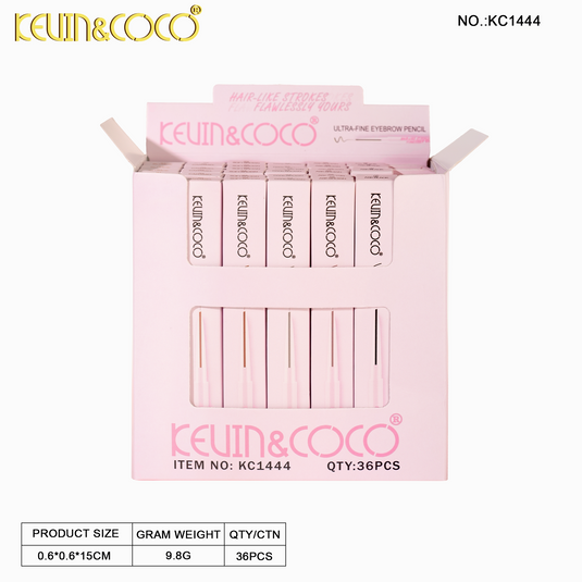 Eyebrows-Kevin&Coco Hair-Like Strokes Ultra Fine Eyebrow Pencil KC1444 ($1 each, 36pc Display)