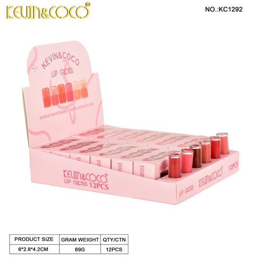 Lips-Kevin&Coco Red Shades 3Pc  Lip Gloss Set KC1292 ($2.25 each, 12pc display)