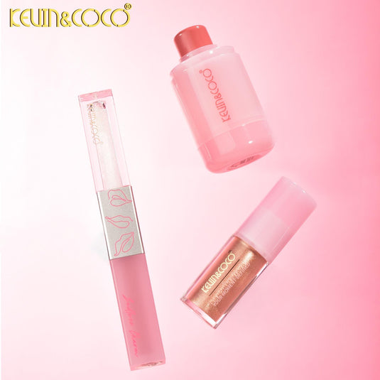 Face-Kevin&Coco Pudding Makeup Set- Blush, Highlight and Lip Gloss KC1103-A ($3 each, 12pc display)