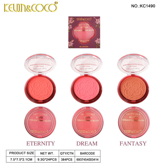 Face-Kevin&Coco Pink Flowers Petal Blush KC1490 ($1.50 each, 24pc display)
