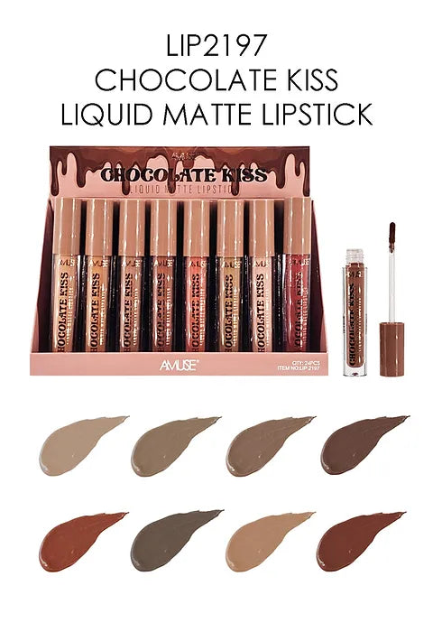 Lips- Amuse Chocolate Kiss liquid matte lipstick LIP2197 (24pc display)