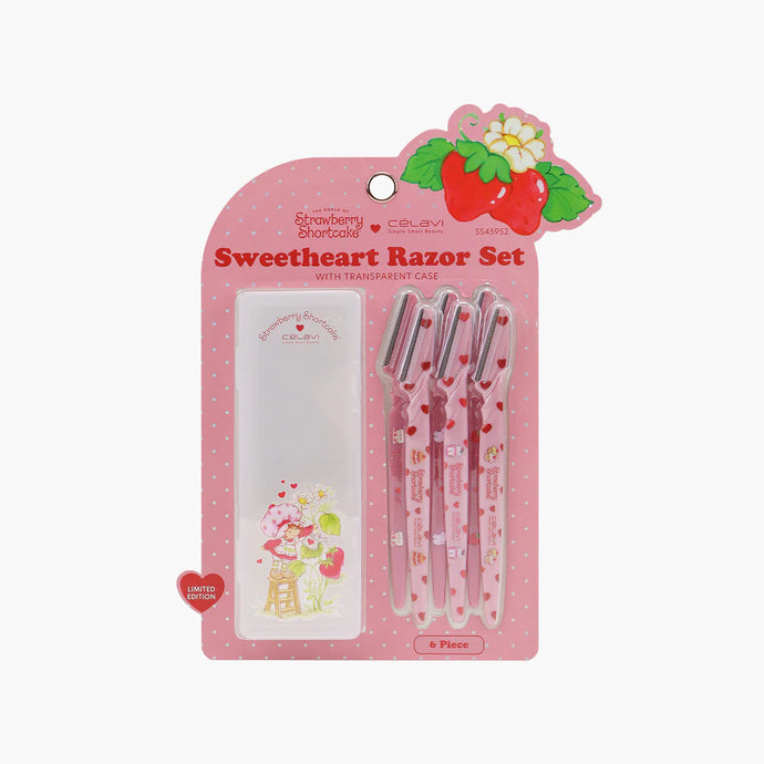 Face-Celavi Strawberry Shortcake 6pc Derma Razors With Transparent Case SS45952 ($4 each, 4pc bundle)