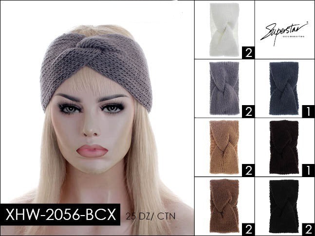 Hair- Head Wrap XHW-2056-BCX (12pc pack)