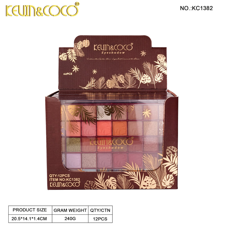 Load image into Gallery viewer, Eyes-Kevin&amp;Coco Golden Leafs Eyeshadow Palette KC1382 ($4 each, 12pc display)
